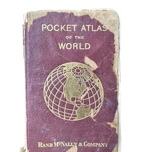 Rand McNally Pocket Atlas - Red and Gold